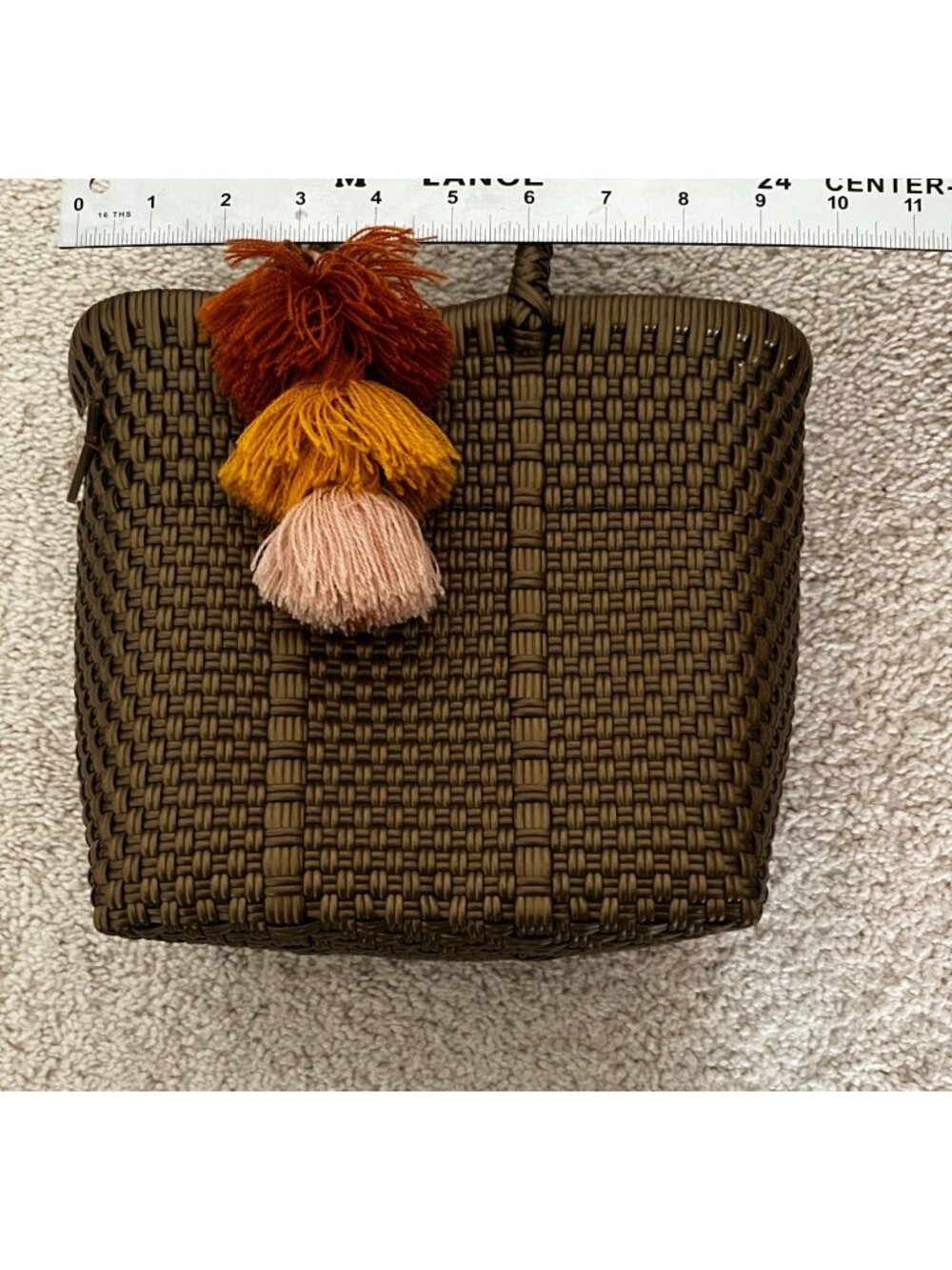 Squeeze De Citron Bronze Woven Mini Top Handle Tote - Picture 8 of 8